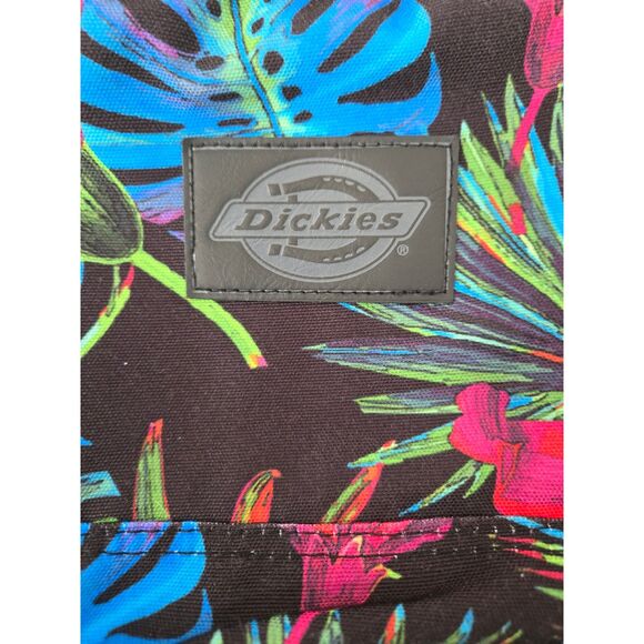 Dickies Leaf Floral Backpack Unisex Black Multicolor Multipocket - Picture 3 of 7